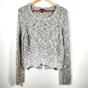Eileen Fisher Linen Blend Sequined Long Sleeve Sweater Size Large